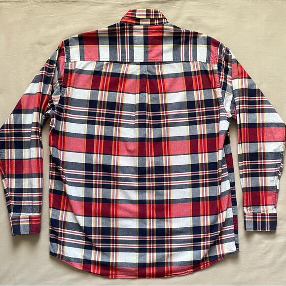 Cinch Men’s Red, White, and Navy Plaid Long Sleeve Button Down Shirt Size Large - Picture 8 of 8